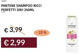 Prezzemolo e Vitale Pantene shampoo ricci perfetti 3in1 offerta