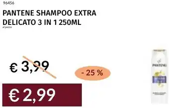 Prezzemolo e Vitale Pantene shampoo extra delicato 3 in 1 offerta