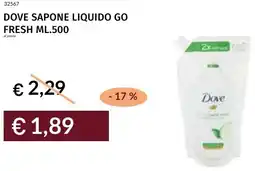 Prezzemolo e Vitale Dove sapone liquido go fresh offerta