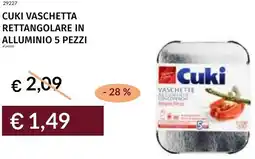 Prezzemolo e Vitale Cuki vaschetta rettangolare in alluminio 5 pezzi offerta