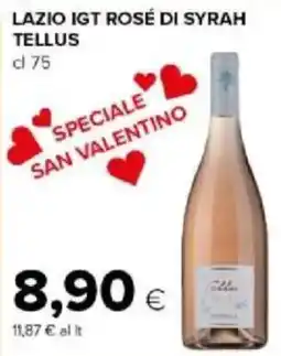 Tigre Amico Lazio igt rosé di syrah TELLUS offerta