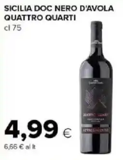 Tigre Amico Sicilia doc nero d'avola quattro quarti offerta