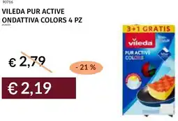 Prezzemolo e Vitale Vileda pur active ondattiva colors 4 pz offerta