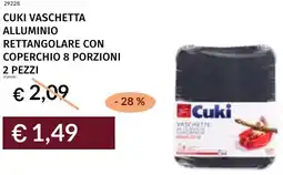 Prezzemolo e Vitale Cuki vaschetta alluminio rettangolare con coperchio 8 porzioni offerta