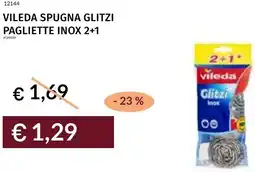 Prezzemolo e Vitale Vileda spugna glitzi pagliette inox 2+1 offerta