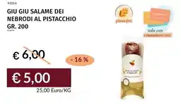 Prezzemolo e Vitale Giu giu salame dei nebrodi al pistacchio offerta
