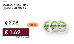 Prezzemolo e Vitale Vallelata ricottine fresche offerta