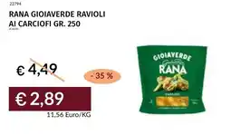 Prezzemolo e Vitale Rana gioiaverde ravioli ai carciofi offerta