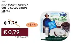Prezzemolo e Vitale Mila yogurt gusto + gusto cocco crispy offerta