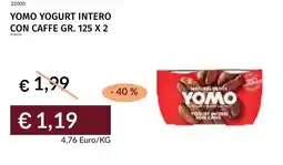 Prezzemolo e Vitale Yomo yogurt intero con caffe offerta