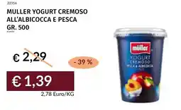 Prezzemolo e Vitale Muller yogurt cremoso all'albicocca e pesca offerta