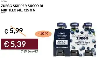 Prezzemolo e Vitale Zuegg skipper succo di mirtillo offerta
