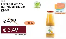 Prezzemolo e Vitale Le eccellenze p&v nettare di pere bio offerta