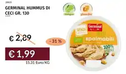 Prezzemolo e Vitale Germinal hummus di ceci offerta