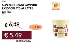 Prezzemolo e Vitale Alpeker franui lamponi e cioccolato al latte offerta