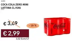 Prezzemolo e Vitale Coca cola zero mini lattina offerta