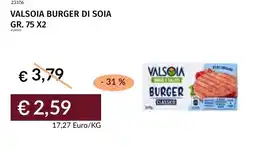Prezzemolo e Vitale Valsoia burger di soia offerta