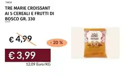 Prezzemolo e Vitale Tre marie croissant ai 5 cereali e frutti di bosco offerta