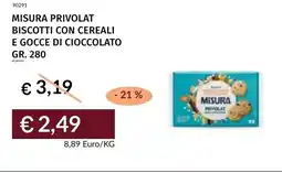 Prezzemolo e Vitale Misura privolat biscotti con cereali e gocce di cioccolato offerta