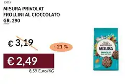 Prezzemolo e Vitale Misura privolat frollini al cioccolato offerta