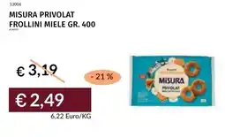 Prezzemolo e Vitale Misura privolat frollini miele offerta