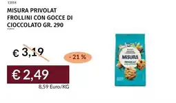 Prezzemolo e Vitale Misura privolat frollini con gocce di cioccolato offerta