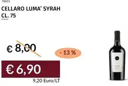 Prezzemolo e Vitale Cellaro luma' syrah offerta