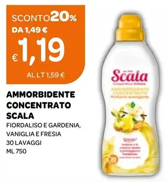 Ammorbidente concentrato SCALA fiordaliso e gardenia, Vaniglia e fresia 30 lavaggi
