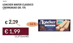 Prezzemolo e Vitale Loacker wafer classico cremkakao offerta