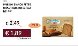Prezzemolo e Vitale Mulino bianco fette biscottate integrali offerta