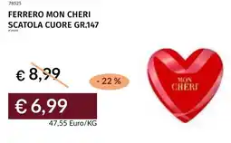 Prezzemolo e Vitale Ferrero mon cheri scatola cuore offerta