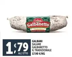 Deco Supermercati Galbani salame galbanetto il tradizionale offerta