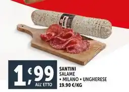 Deco Supermercati Santini salame milano ungherese offerta