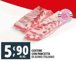 Deco Supermercati Costine con pancetta di suino italiano offerta