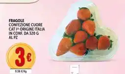 Deco Supermercati Fragole confezione cuore cat in origine italia offerta