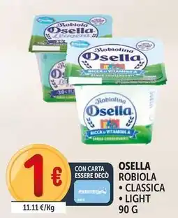 Deco Supermercati Osella robiola classica light offerta