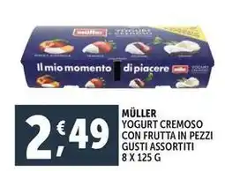 Deco Supermercati Müller yogurt cremoso con frutta in pezzi offerta