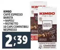 Deco Supermercati Kimbo caffè espresso barista offerta