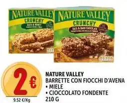 Deco Supermercati Nature valley barrette con fiocchi d'avena, miele, cioccolato fondente offerta