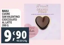 Deco Supermercati Bauli cuore san valentino cioccolato al latte offerta