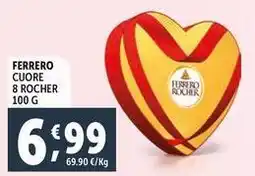 Deco Supermercati Ferrero cuore 8 rocher offerta