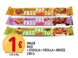 Deco Supermercati Vallè basi sfoglia frolla brisée offerta