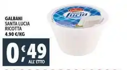 Deco Supermercati Galbani santa lucia ricotta offerta