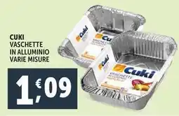Deco Supermercati Cuki vaschette in alluminio offerta