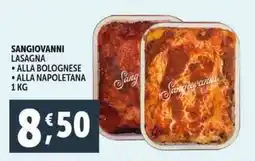 Deco Supermercati Sangiovanni lasagna offerta