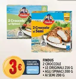 Deco Supermercati Findus 2 croccole, le originale, agli spinaci, ai semi offerta