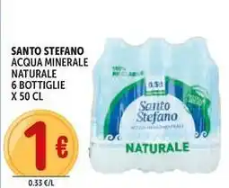 Deco Supermercati Santo stefano acqua minerale naturale 6 bottiglie offerta