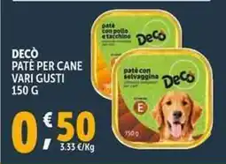 Deco Supermercati Decò paté per cane offerta