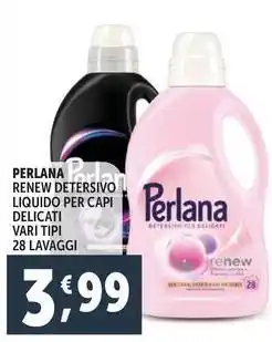 Deco Supermercati Perlana renew detersivo liquido per capi delicati offerta
