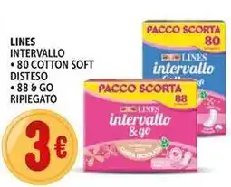Deco Supermercati Lines intervallo 80 cotton soft disteso 88 & go ripiegato offerta